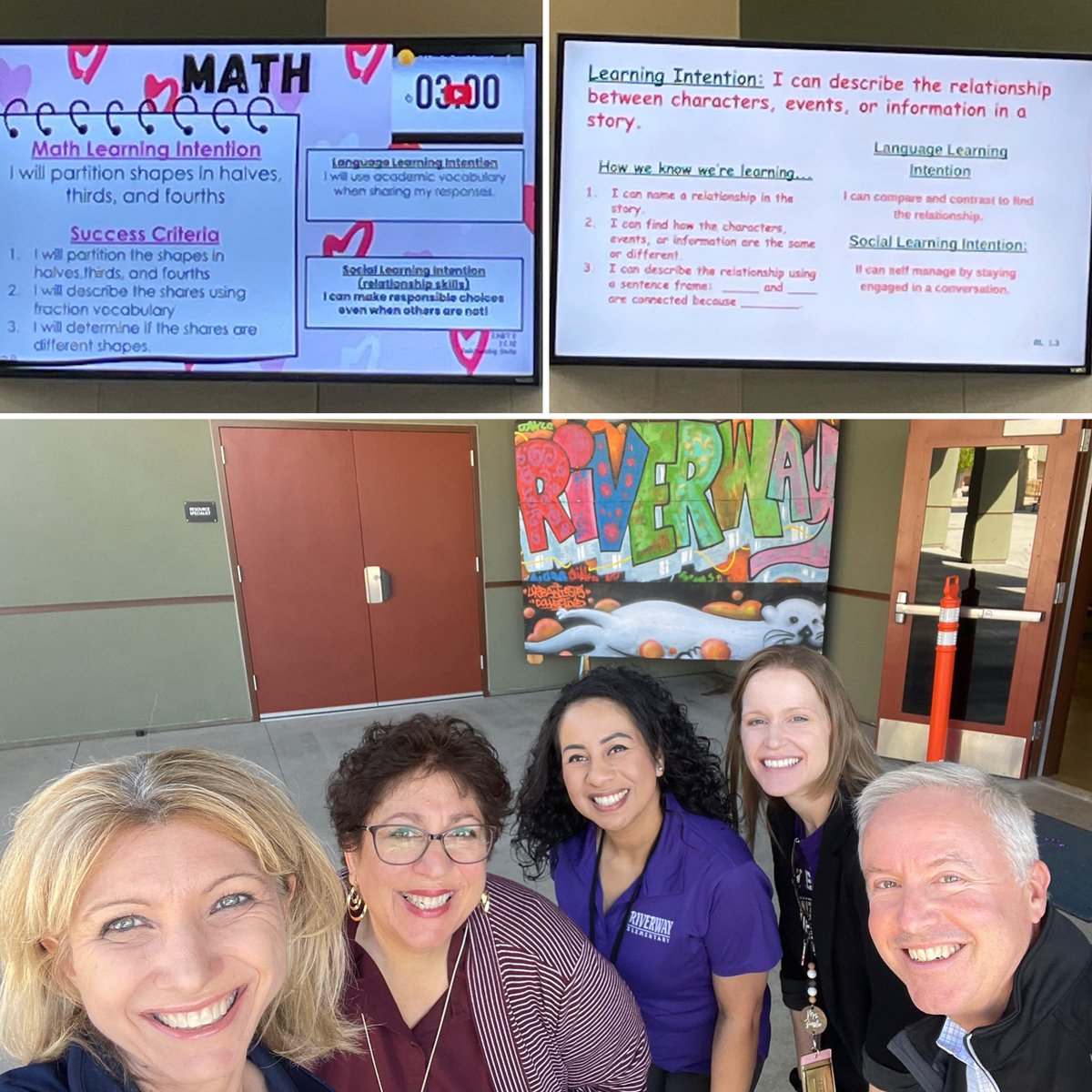jacquiegaebe's tweet photo. Clear learning intentions and success criteria set the focus for awesome learning!  Thanks Riverway for creating the conditions for students to thrive! @visaliausd @KirkShrum @monicariverway @ardon_diaz @Andre_Pecina @WaltaGamoian https://t.co/FeX1tgWaef