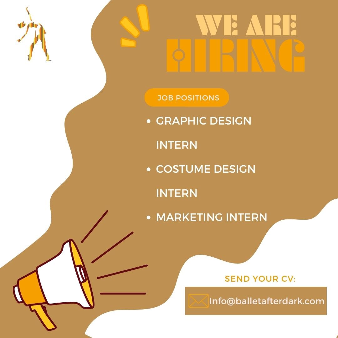 Whew! We’ve been busy friends! And we’re hiring for the summer! We’re looking for talented interns to join our team this summer in a variety of hybrid positions! If interested in one of these paid internships, please send your resume to info@balletafterdark.com today!