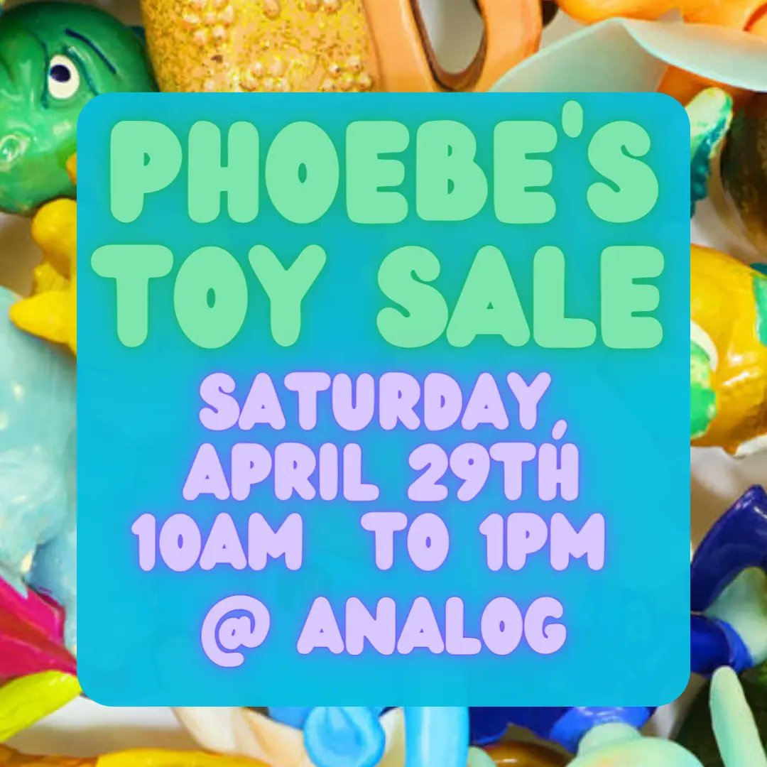 ShopAnalog's tweet image. Next Saturday: Phoebe's Pop-Up Toy Sale! Toys, books, magazines, and more will be priced to move, with small shoppers' budgets in mind. 👛 

#toysale #kidssale #kidpreneur #popupshop
