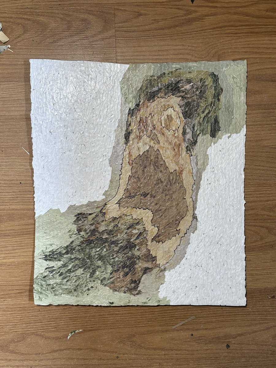 Ham_Zits's tweet photo. “Tormentor” • Another large scale piece worked on throughout the week I think it took eight hours in total • Torn up scrap paper pasted on cardboard 
17x15
#collageart #abstractart #artist #collageartist #papercollage #art https://t.co/pIwubz41CQ
