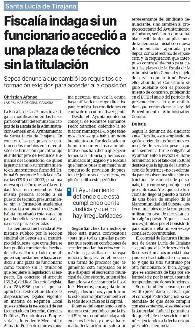 AVSantaLucia's tweet photo. Increíble pero cierto, ha sido así en toda la legislatura con el concejal de RRHH de nuestro ayuntamiento, seguimos para Bingo. 🫣
#RecuperaTuAyuntamiento
#LosVecinosEstánParaAyudarse
#AVSLT
#PartidoPopular
#Elecciones2023 
#28Mayo https://t.co/dfvq4F4EJl