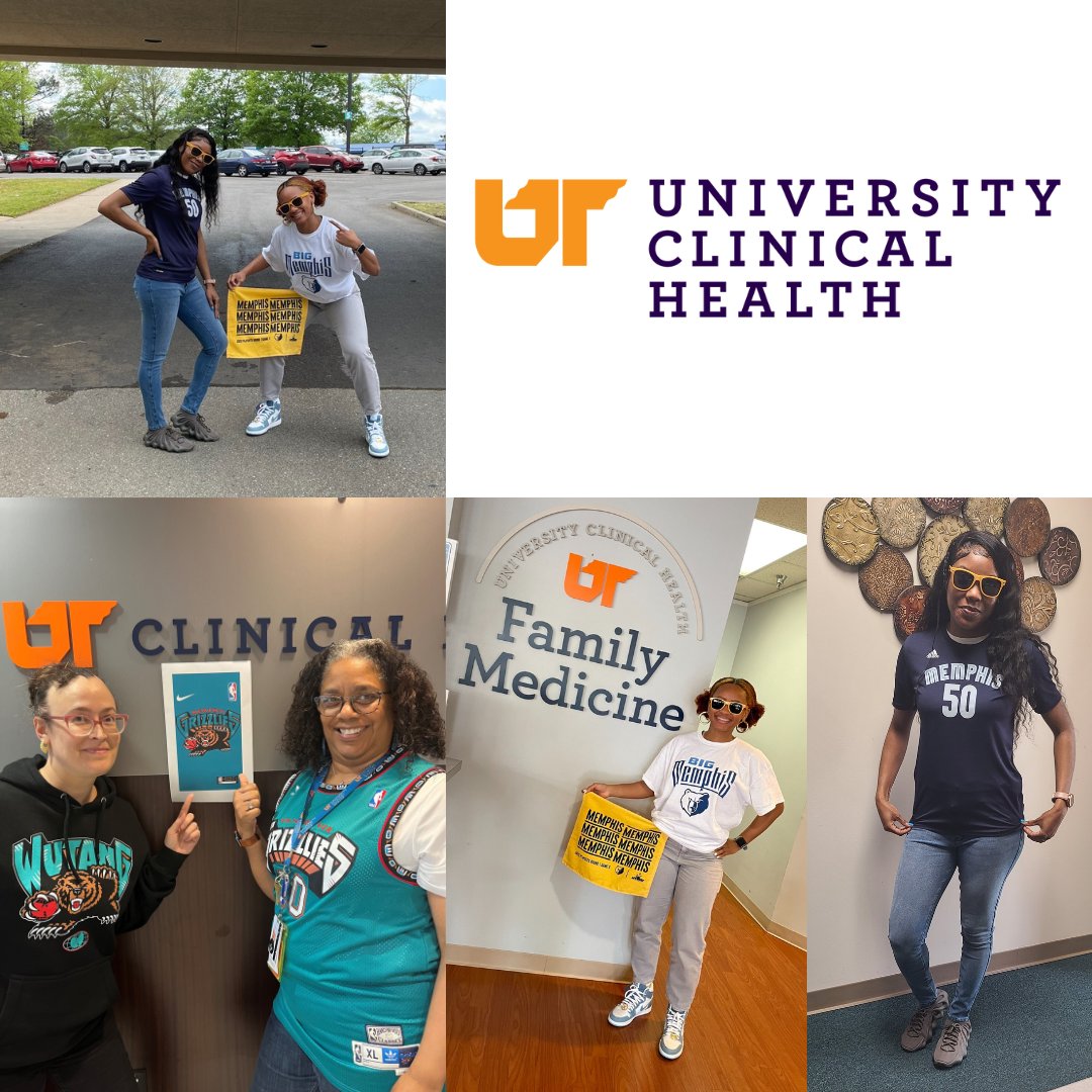 UCHMemphis1's tweet photo. Last week was Grizz Week, so our #UCH team wore Grizzlies swag to show our support for our Memphis Grizzlies! #FridayFun #GrizzWeek #MemphisGrizzlies https://t.co/CUTvbsvEU8