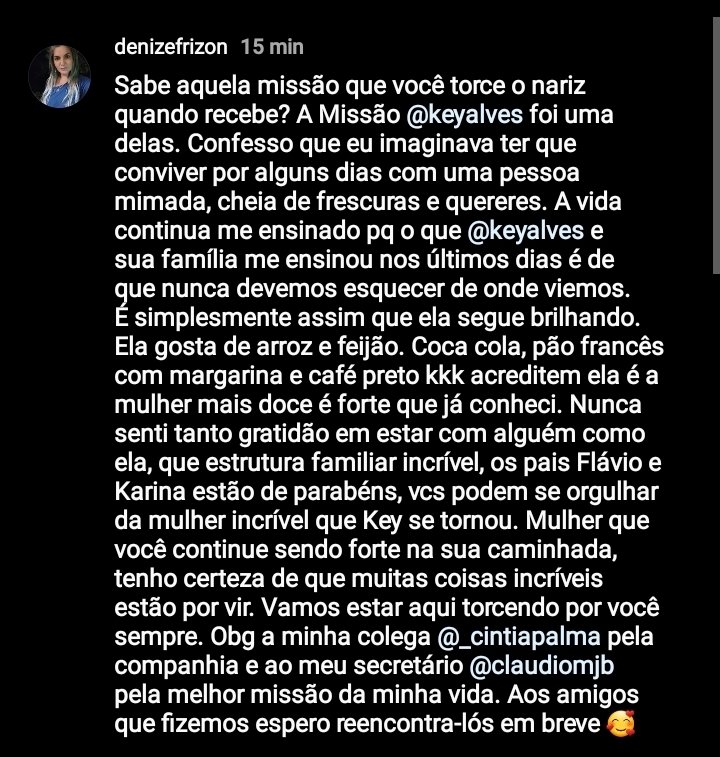 mica_benzin's tweet photo. Que texto lindo de ler sobre Key e família, a humildade dela encanta á todos 🥺 
Obrigado Denize pelo carinho com ela e sua família, Deus abençoe muito você 🙌❤️ https://t.co/H9oJrK73vi