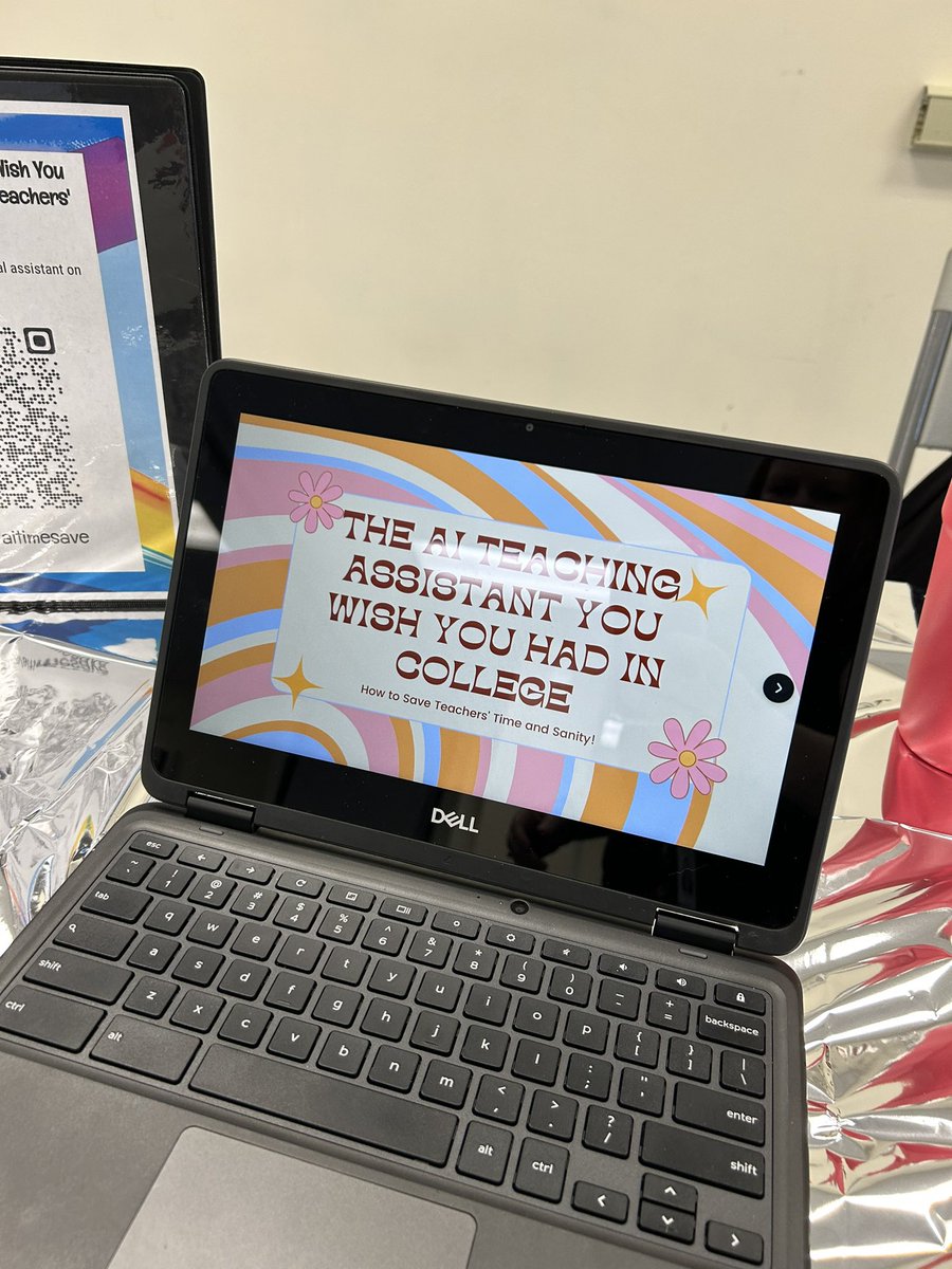 haug_jamie's tweet photo. We had such an amazing turnout for our #AIcarousel today.  Teachers came and learned more about #ChatGPT and other #GenerativeAI tools.  The uses of these tools for educators is endless! https://t.co/QlgH9Xr21x