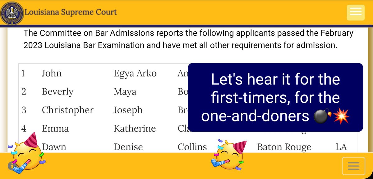 Just call me Queen Attorney Dawn Collins 😘

#lawyerleader #blackwomenlead #womenlawyers #sulc #oneanddone #letsgo

Public Interest Law Focus: Employment, Labor, Education - including SPED, Wills, Successions, and Contracts.

Holla at ya girl 🎉