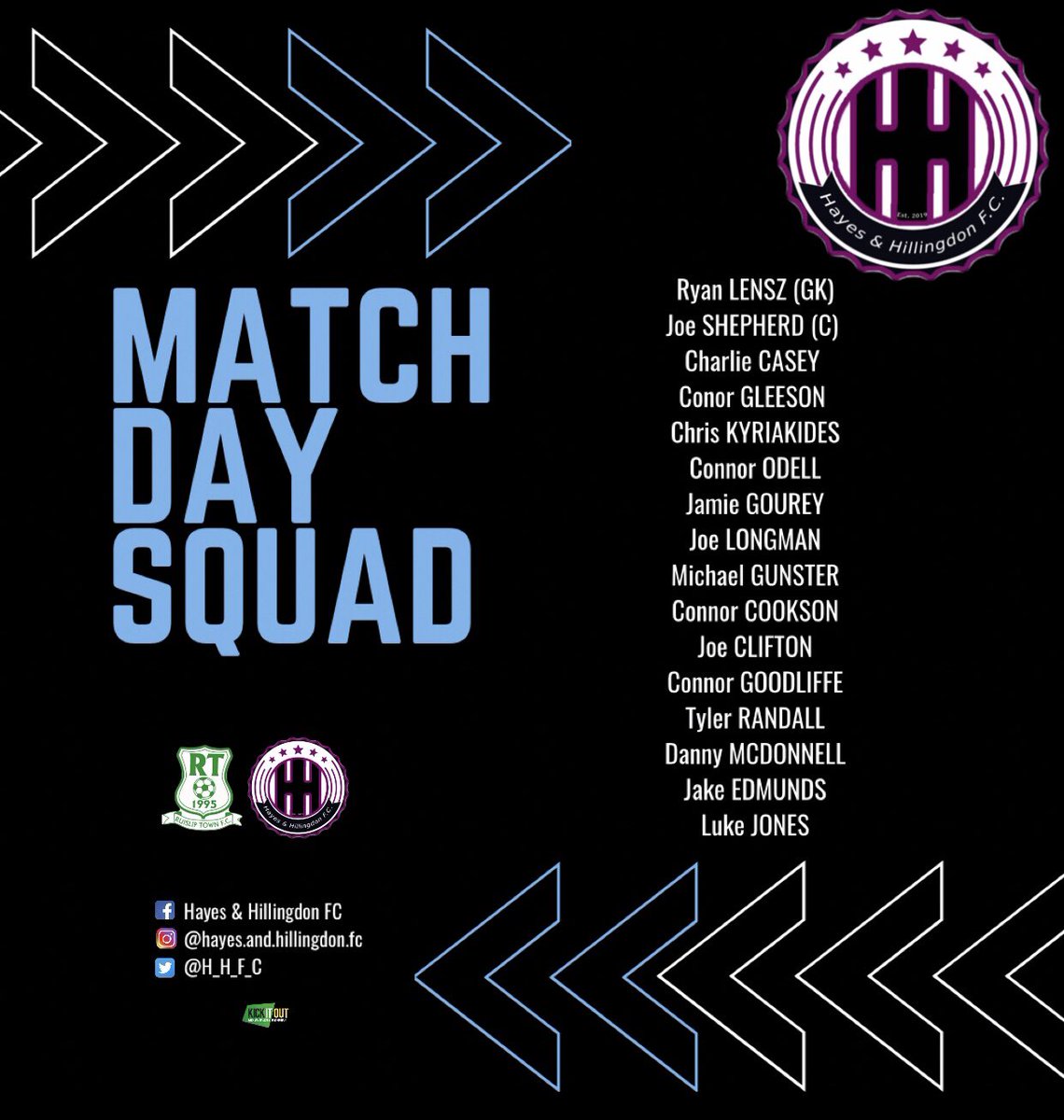 H_H_F_C's tweet photo. Tomorrow’s match day squad to face Ruislip Town 💪🏼⚽️

@swirles_barbers @Southbournees @RichingsSports 

#HHFC #morethanafootballclub #hayesandhillingdonfc #matchsquad #squad #team #awayday #away #middlesexdivone #southwest #league #leaguegame #middlesexcounty #middxfa #MCFL 
💜🖤 https://t.co/IKIqcyXuRQ