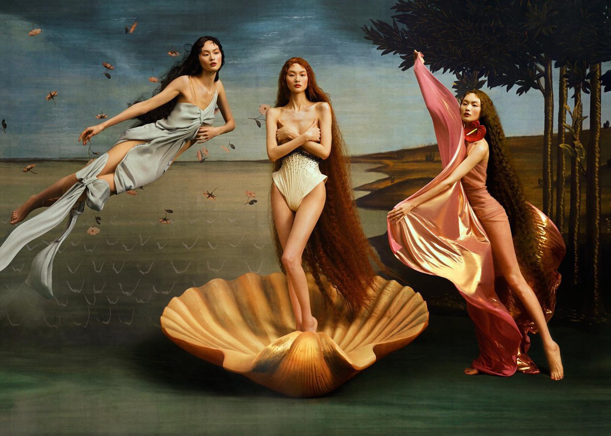 the birth of venus' references in fashion