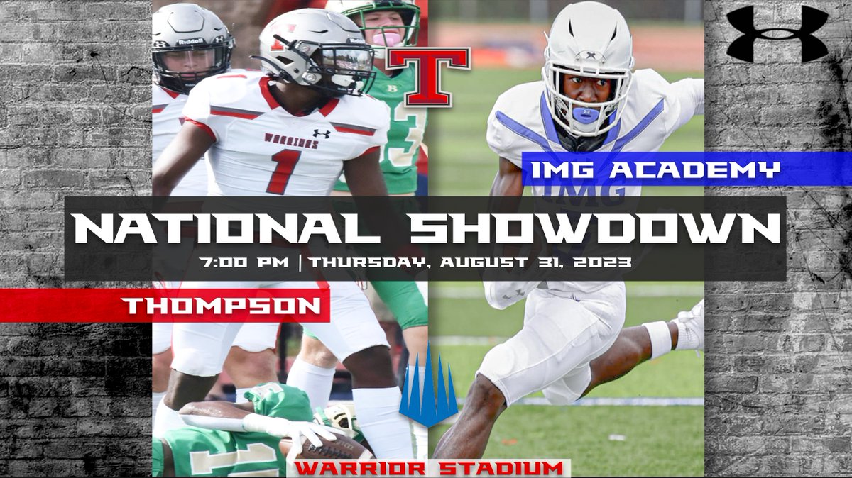 New Story: Thompson High School Announces 2023 Football Schedule, headlined by IMG Academy matchup. warriornationnetwork.org/single-post/th…