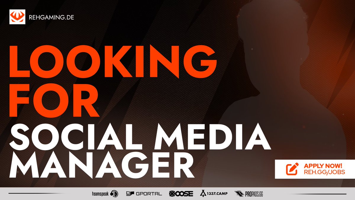 REHGaming's tweet photo. Wir suchen einen Social Media Manager 👀

Wir erwarten… 🤝
➡️ 16+
➡️ Erfahrung im Social Media Bereich 
➡️ Grundkenntnisse im Umgang mit Photoshop Templates
➡️ Kreativität und Eigeninitiative 

✅ Falls du dich angesprochen fühlst, bewirb dich gerne unter 
👉 https://t.co/IQvOrO97Na