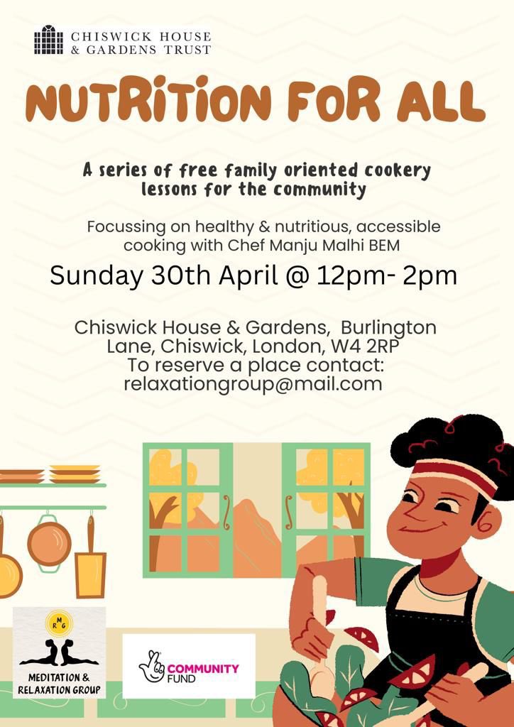 RelaxMeditate's tweet photo. Our next session is coming up please do register to attend! Look forward to seeing there for some great cookery and nutritious foods. With Chef Manju Malhi BEM @TheRealManju https://t.co/95E4Lb8DTs