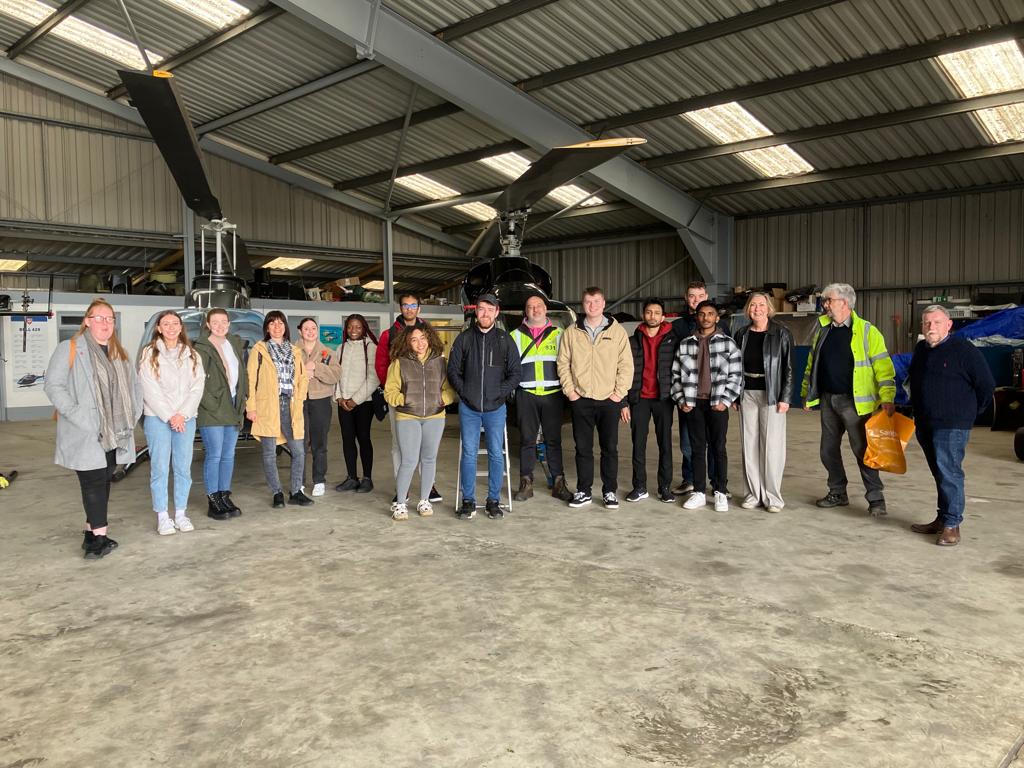 RSPManston's tweet photo. Logistics and business students from Canterbury Christ Church University visited Manston with their lecturer. Toured the airfield &amp; @helixbell , Gary Blake, Airport General Manager, and Dr Sally Dixon gave a talk on UK air freight. #manstonairport https://t.co/0KmkxTTtJA