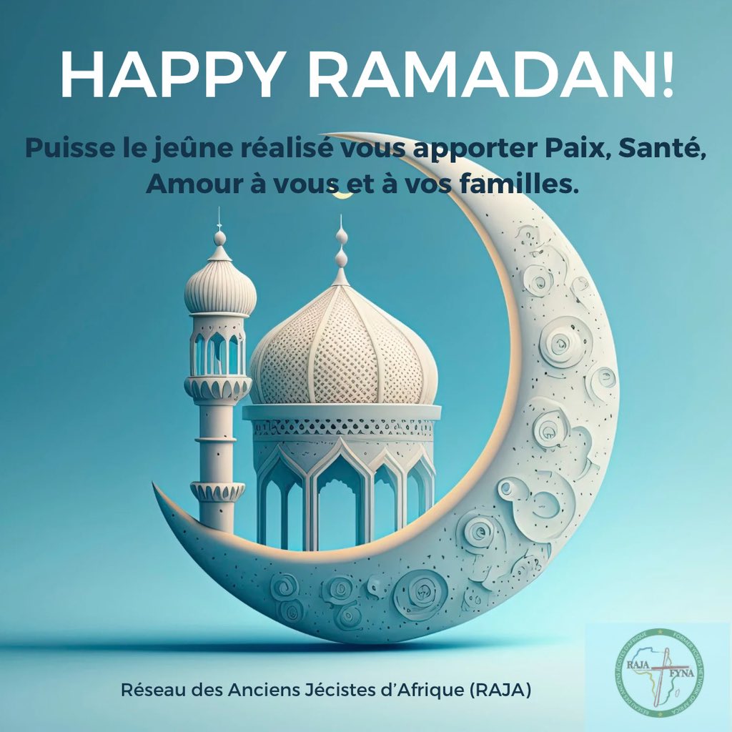 Nous souhaitons une bonne fête de Ramadan à nos amis de la Communauté Musulmane. Puisse les prières pendant ce mois sacré de jeûne apporter Santé, Joie et Paix dans les familles et nos sociétés. #RAJA #RESEAUDESANCIENSJECISTES #FYNA <a href="/Rajatgofficiel/">RAJA Rajatg</a> <a href="/RajaFyna/">RAJA-FYNA</a>