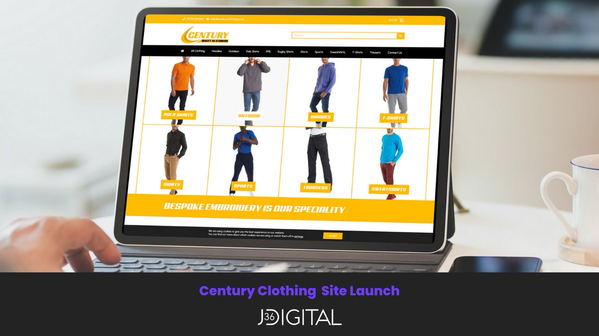 j36digital's tweet photo. Century Clothing - New Site Launch
#webdesign #webdesignbarnsley #ecommercewebsites #webdesigner #website #websitedesign #webdesigners #websitedesigner #hosting #webhosting #websitehosting #barnsleyhosting #wordpresshosting #fasthosting #managedhosting #managedwordpress https://t.co/zlC30fWocK