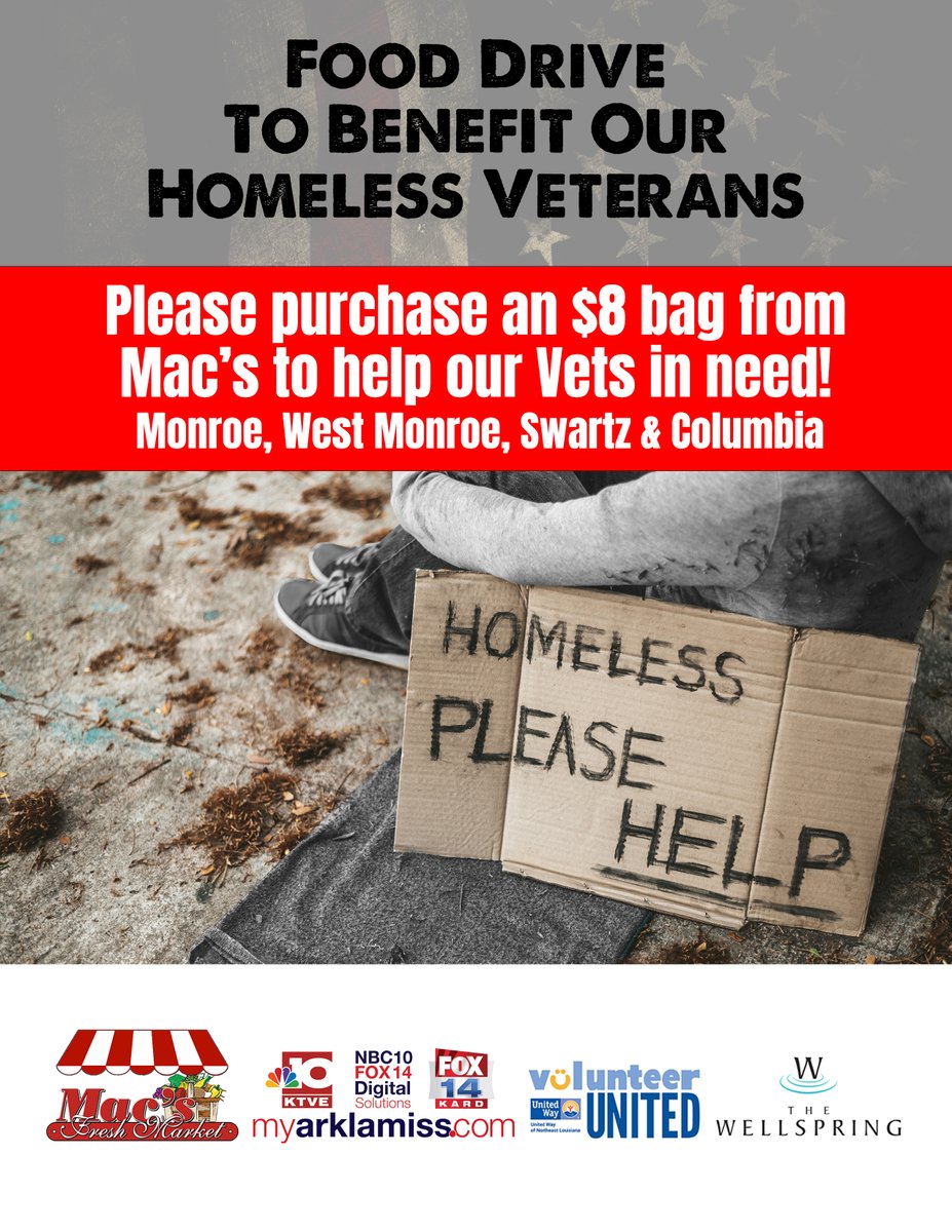 Food Drive-May 1st through June 13th