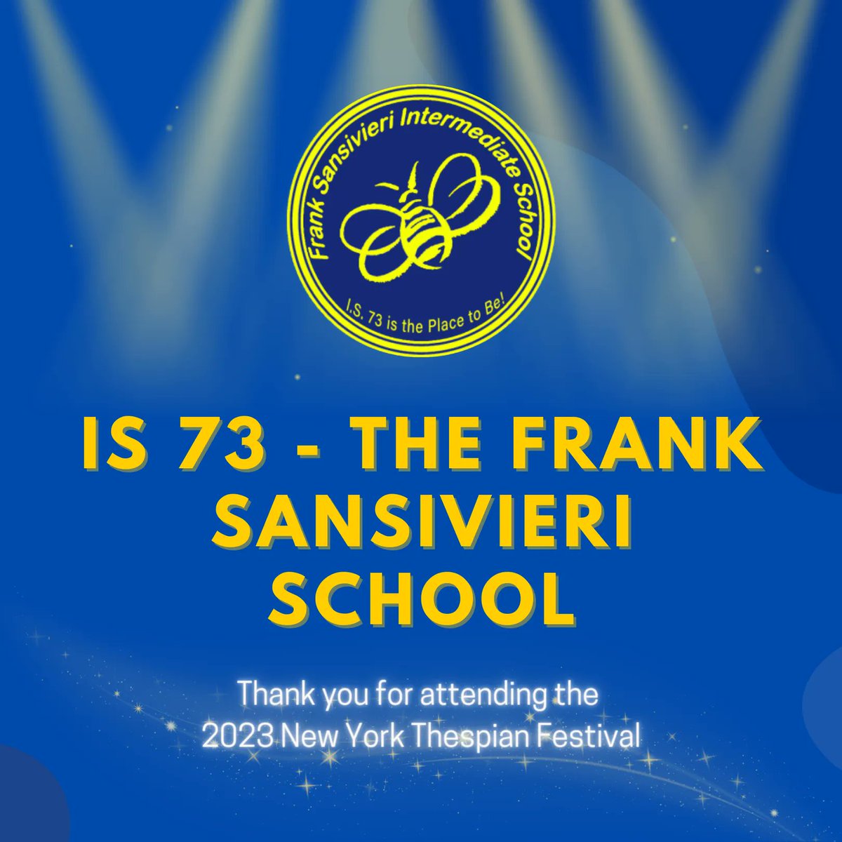 The 2023 New York Thespian Festival 🎭 is just around the corner. We look forward to seeing I.S. 73 - The Frank Sansivieri School! 😁 

<a href="/73istheplace2be/">The Frank Sansivieri Intermediate School</a> #newyorkthespians #nythespians #thespiansociety #thespians #thespian #thespy #NYThespianFestival2023