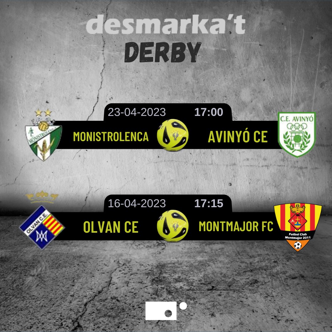 Setmana de Derby Desmarka't 

 #futbolcat #4cat #4cat1 #4cat2