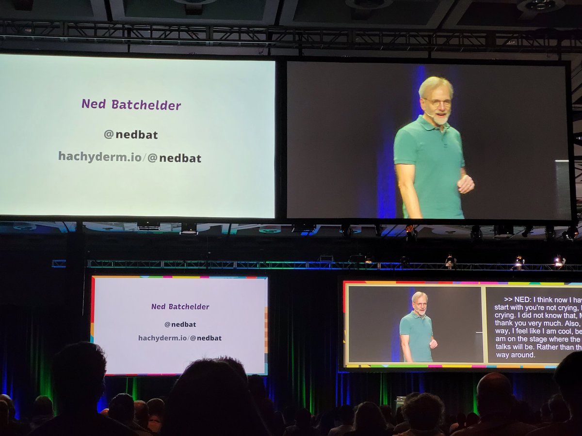 driscollis's tweet image. Keynote by @nedbat !

#PyCon2023