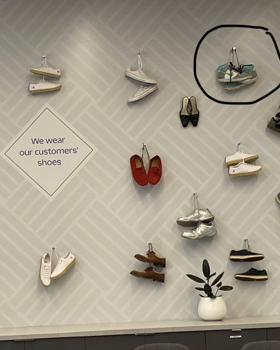 tallb0y's tweet photo. My AJ1s are actually on the wall at @twilio How cool is that? 😍 @TwilioDevs https://t.co/UiWh4Kt3aT