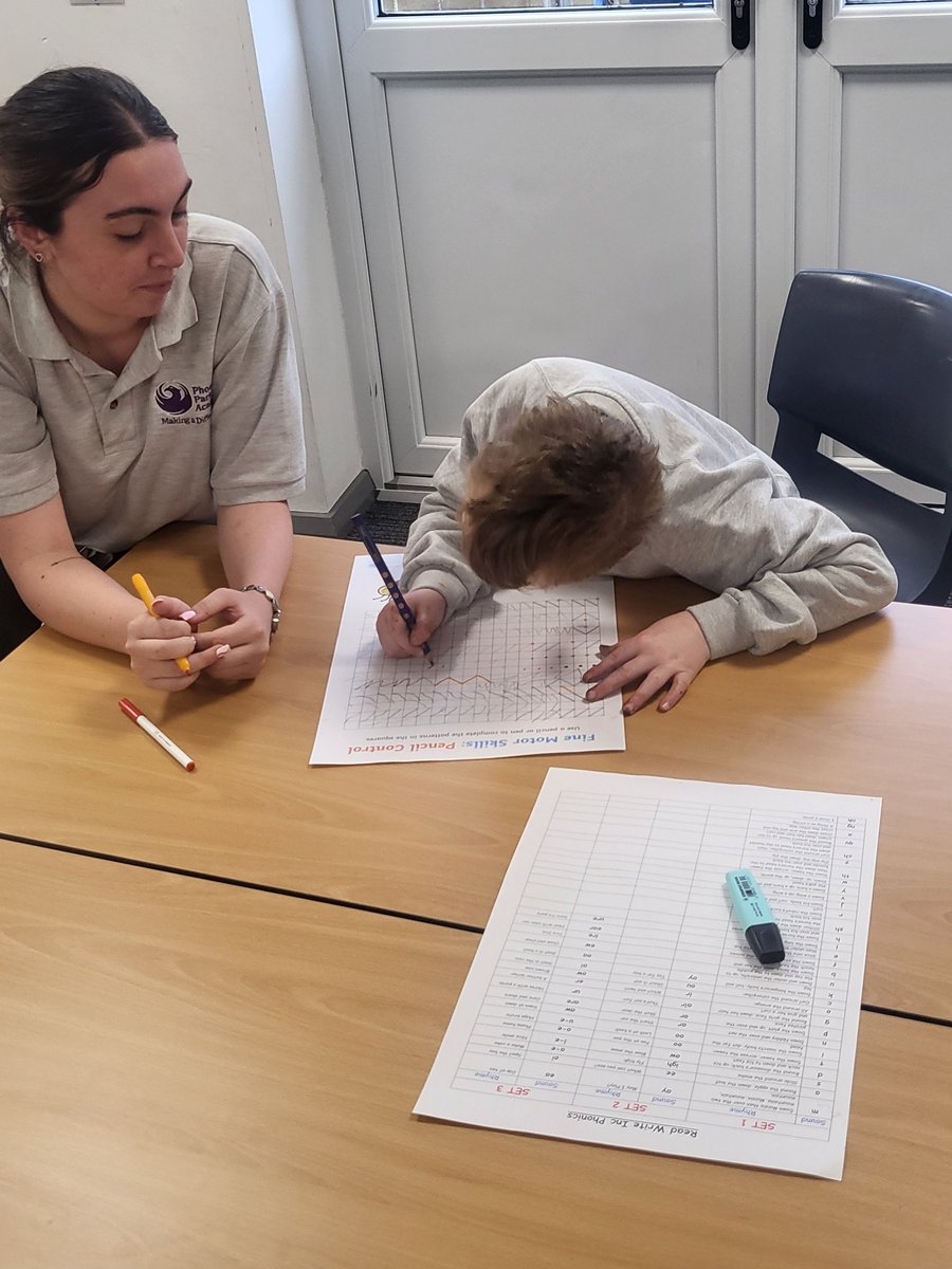 PhoenixHousePRU's tweet photo. Students in Tokyo class today have been focused on reading, phonics and fine motor skills 📚 ✏️🔤 https://t.co/siUPwTKoEl