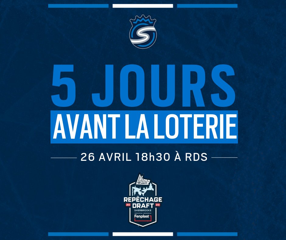 Avec 9 boules dans le boulier, nous avons 43% des chances d’obtenir le 1er choix au total.🍀Les 1er choix au total de notre histoire: Éric Bernier (1979) et Hendrix Lapierre (2018). 
Suivez la soirée de la loterie en direct le 26 avril sur <a href="/RDSca/">RDS</a> à 18h30🔵⚪️
#FierdetreSags