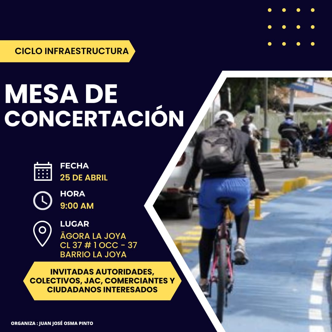 IngJuanOsma's tweet photo. Invitamos a todos los interesados de la cicloinfraeatructura y política pública de la Bicicleta, participar de este espacio

@AlfonsoPinedaCh @CaracolBga @florezjavier @JCOrdonez01 @CEstructura @CesarCamiloHern @DianaSaray @JulianMejiaPil

Agradecimiento a @Larrysanchezg (3/3) https://t.co/O1Q971Zgqw