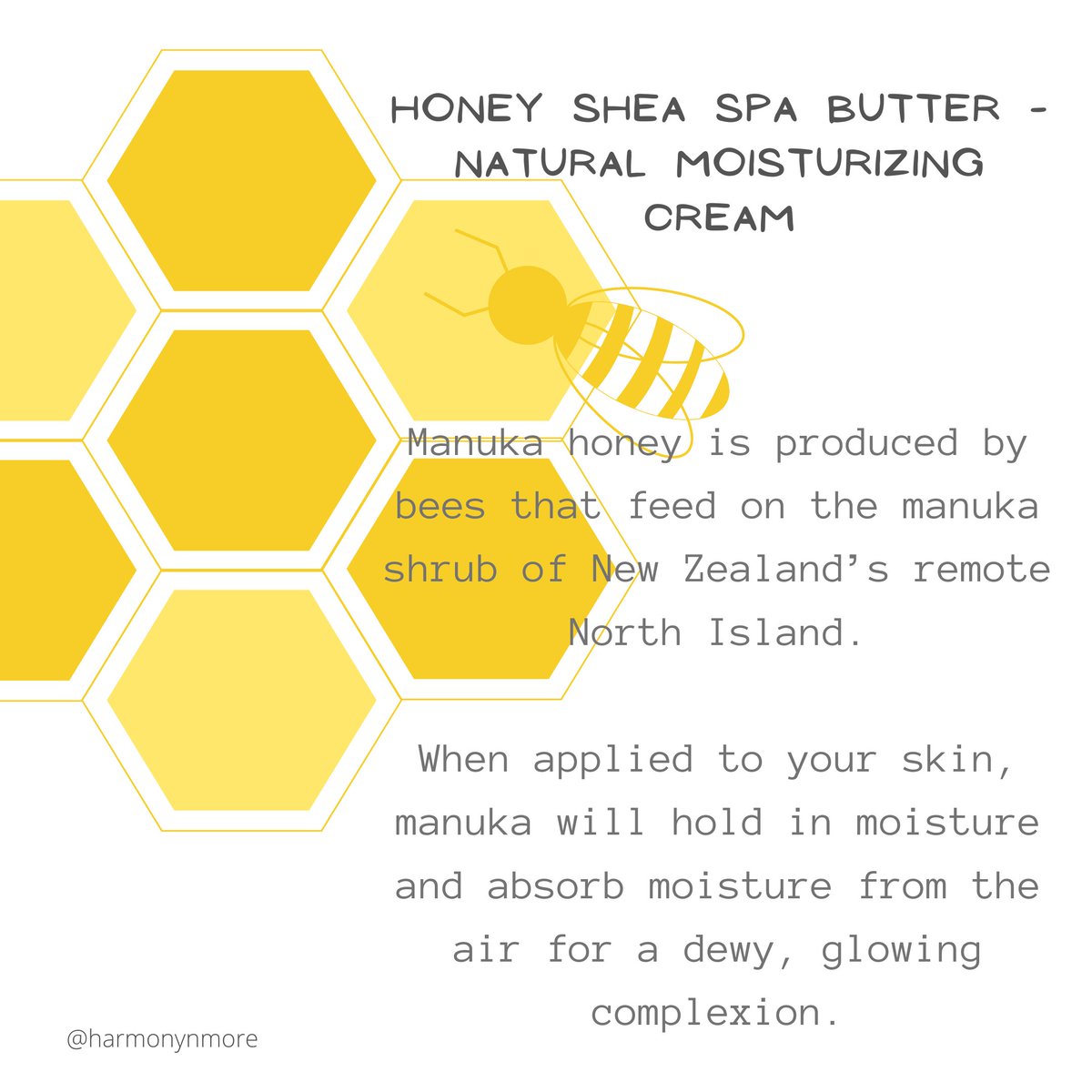 harmonynmore's tweet photo. Manuka Honey is highly revered and sought-after for its unique natural qualities. ​​​​​​​​⠀⠀⠀⠀⠀⠀​​​​​​​​
​​​​​​​​
100% Natural and Nutrient Rich Anti-Oxidant Cream
For the face, but excellent anywhere on the body for even the most sensitive skin - no allergens!⠀ https://t.co/IMEYifGVOi