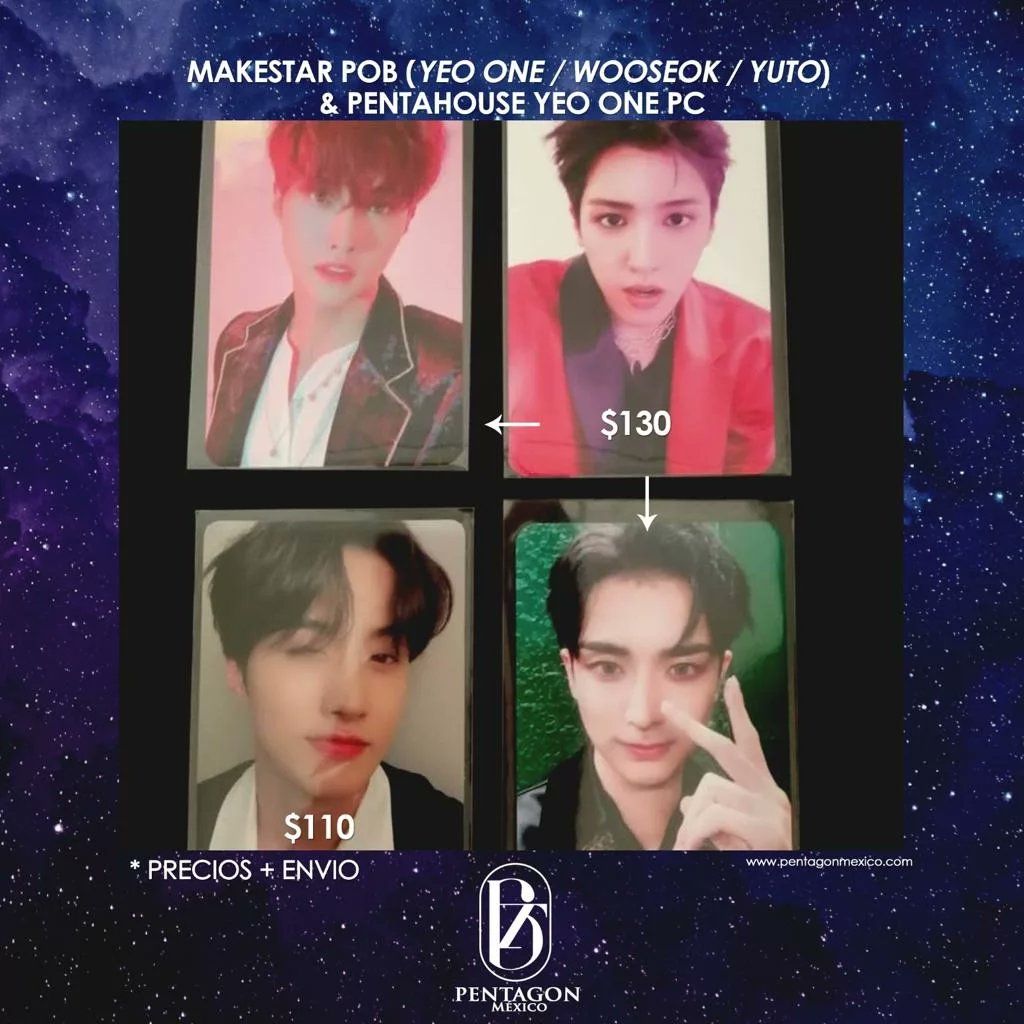 PentagonMexico's tweet photo. #kpop #enstock #wts #Photocards #포카 #enventa #PENTAGON #Universe #YANAN #YUTO #WOOSEOK #YEOONE https://t.co/frPpkFj4X2