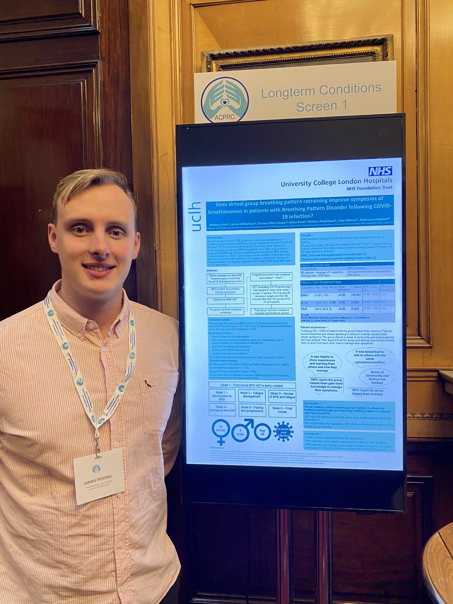 BeckyGore15's tweet photo. Great first day at the #ACPRC23 conference. Fantastic to showcase the hard work and posters from @niamhflynn92 @JamesPidding @GemmaAtkins6 @uclh https://t.co/OtNJ5yUEuu