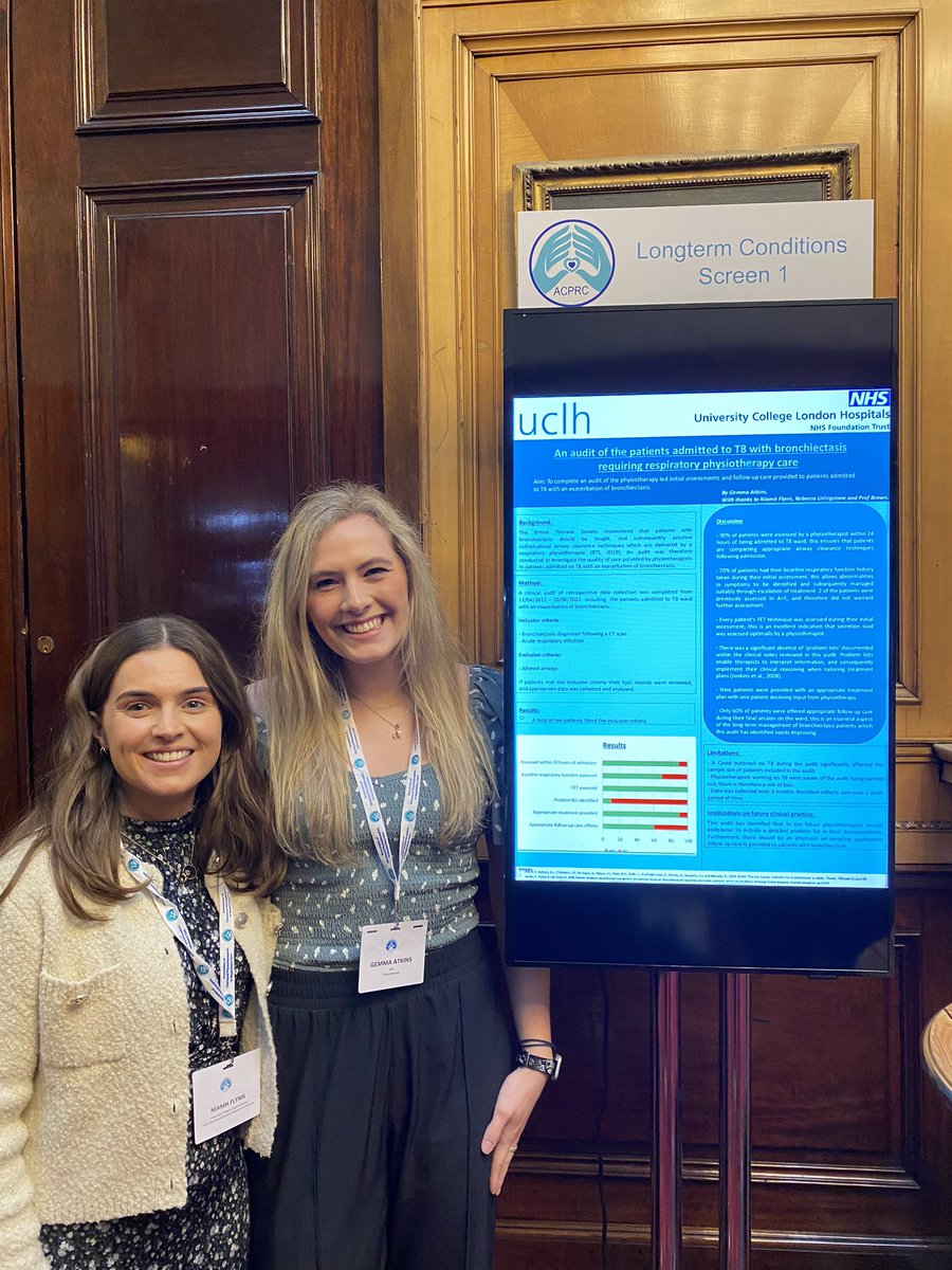 BeckyGore15's tweet photo. Great first day at the #ACPRC23 conference. Fantastic to showcase the hard work and posters from @niamhflynn92 @JamesPidding @GemmaAtkins6 @uclh https://t.co/OtNJ5yUEuu