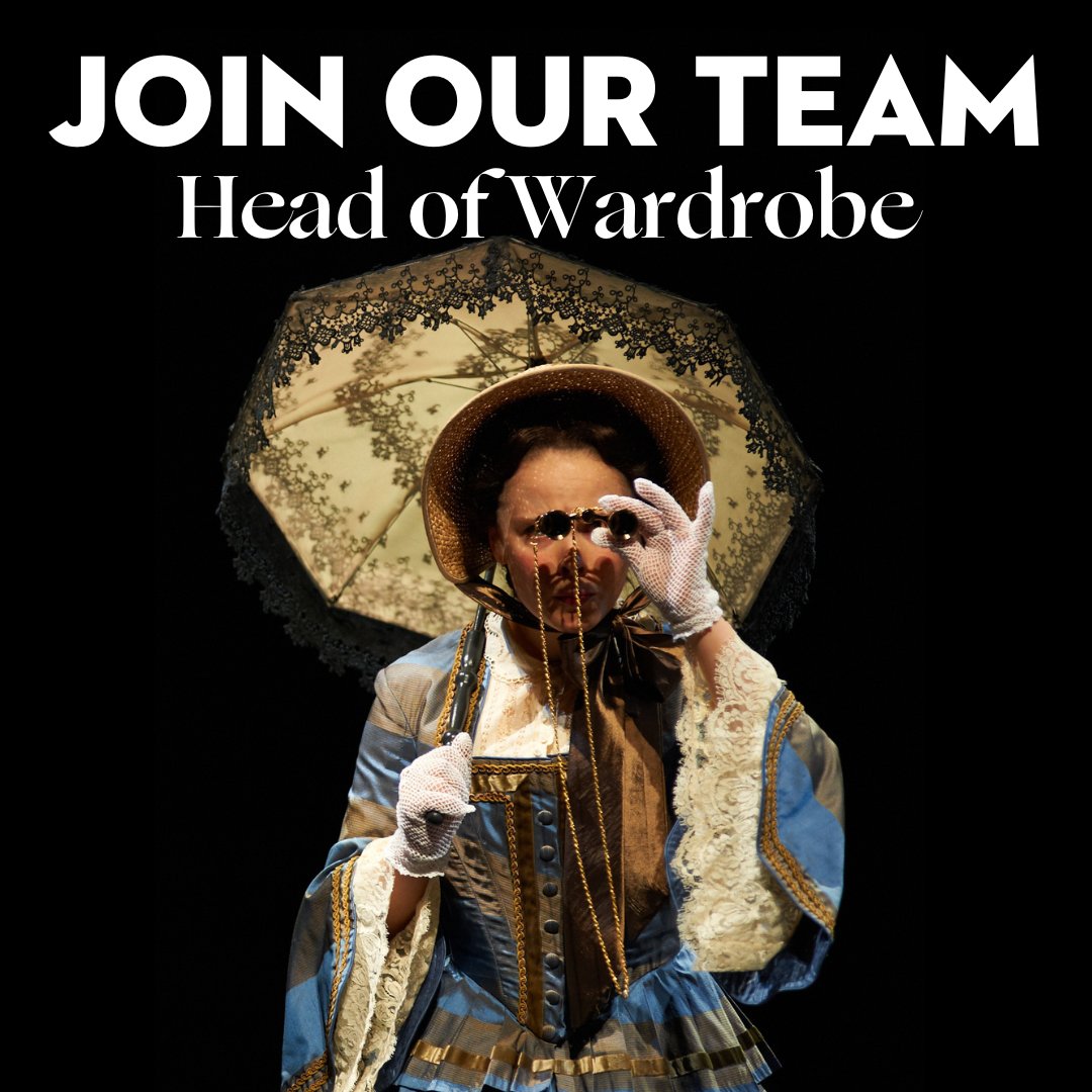👗 We're looking for a new Head of Wardrobe!

In this role, you'll lead the team that brings designs to the stage through coordinating patternmaking & cutting, overseeing the acquirement of costume pieces, fabrics & accessories as well as managing the wardrobe team & budget.