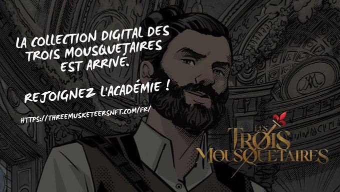 ParlonsDeTout3's tweet photo. Les #NFT Les Trois Mousquetaires, du film récent du même nom arrivent!⚔️

Les holders pourront faire des quêtes 1x/jour &amp; gagner des prix!
ex:tickets de ciné

Il y aura 3 écoles 1/perso
Supply 2K sur Avalanche 🔺
https://t.co/1BKCnmDgqj &amp; 
@3Muskeetersnft
 
#LeTroislesMousquetair https://t.co/BQdFFvhQNa