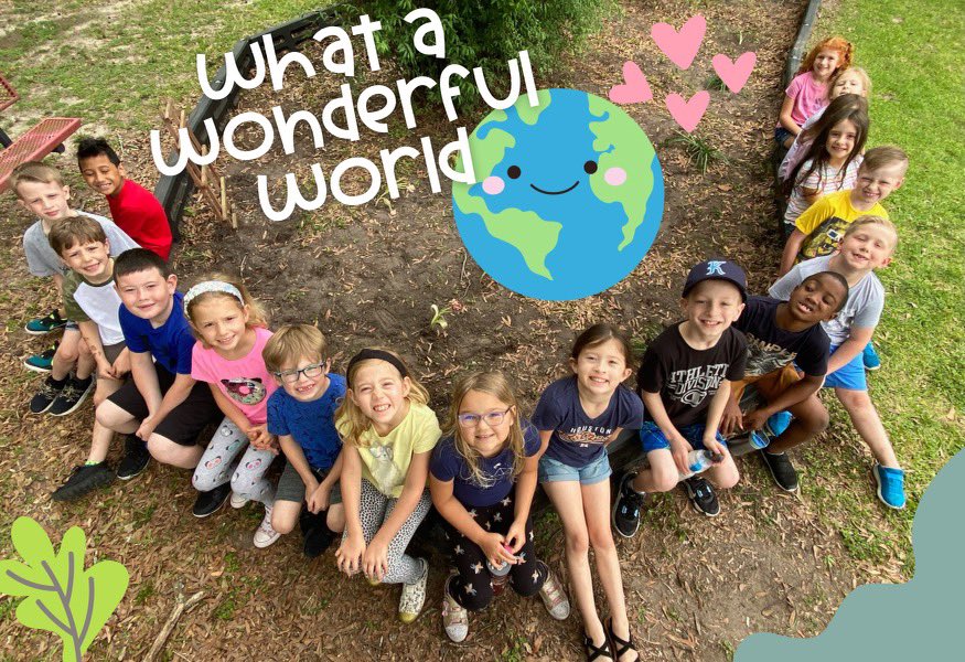 Happy bEARTHday! I hope your celebration is “out of this world!” 🌎

<a href="/HumbleISD_HHE/">Hidden Hollow Elementary</a> 
#EarthDay23  #GrowingTogether #teachingToTheBell #FirstGrade