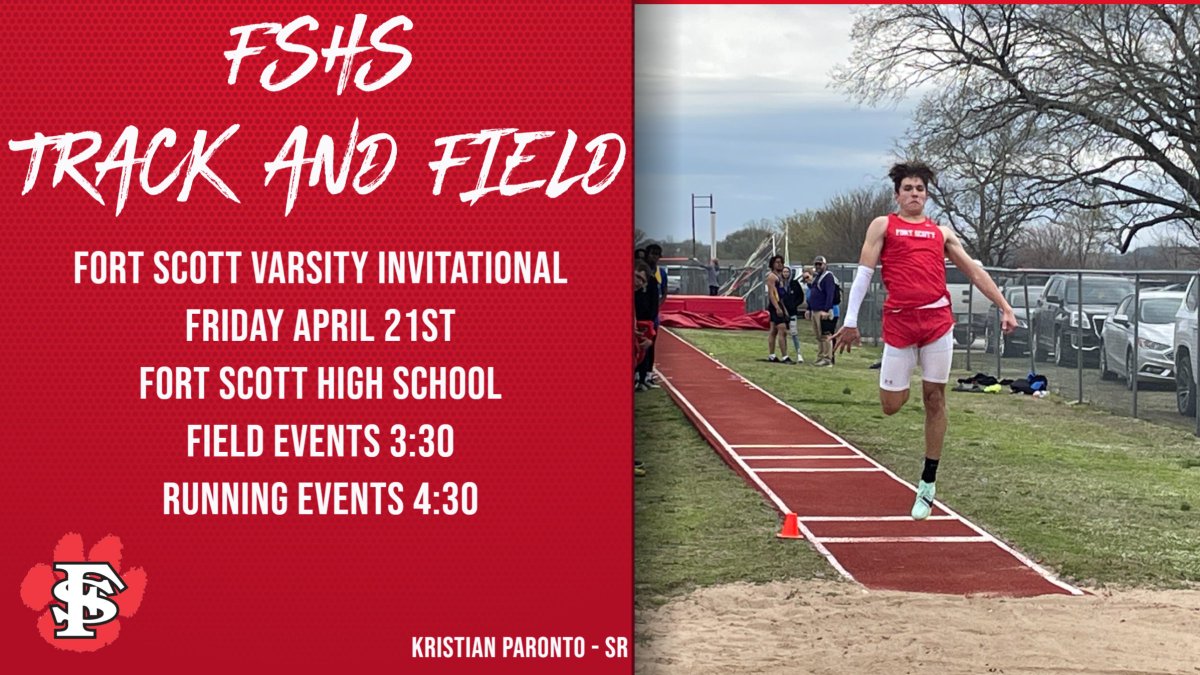 FSHSTigers's tweet photo. FSHS Track and Field hosts the Fort Scott Invitational today at Fort Scott High School. Field events begin at 3:30 with the running events starting at 4:30.  Go Tigers!!! https://t.co/yfB4ZJflkb
