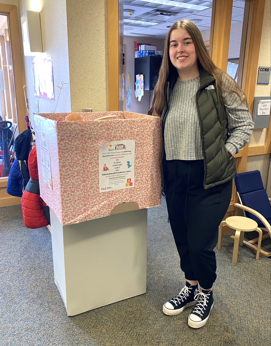 clcmnedu's tweet photo. Phi Theta Kappa members collected donations for Annie's Childcare and Learning Center. Students dropped off toys, art supplies, children's books, blankets and pants, and then read several books to the children. @PHITHETAKAPPA
#CLCcares #donation #happy https://t.co/qzUOLcjMio