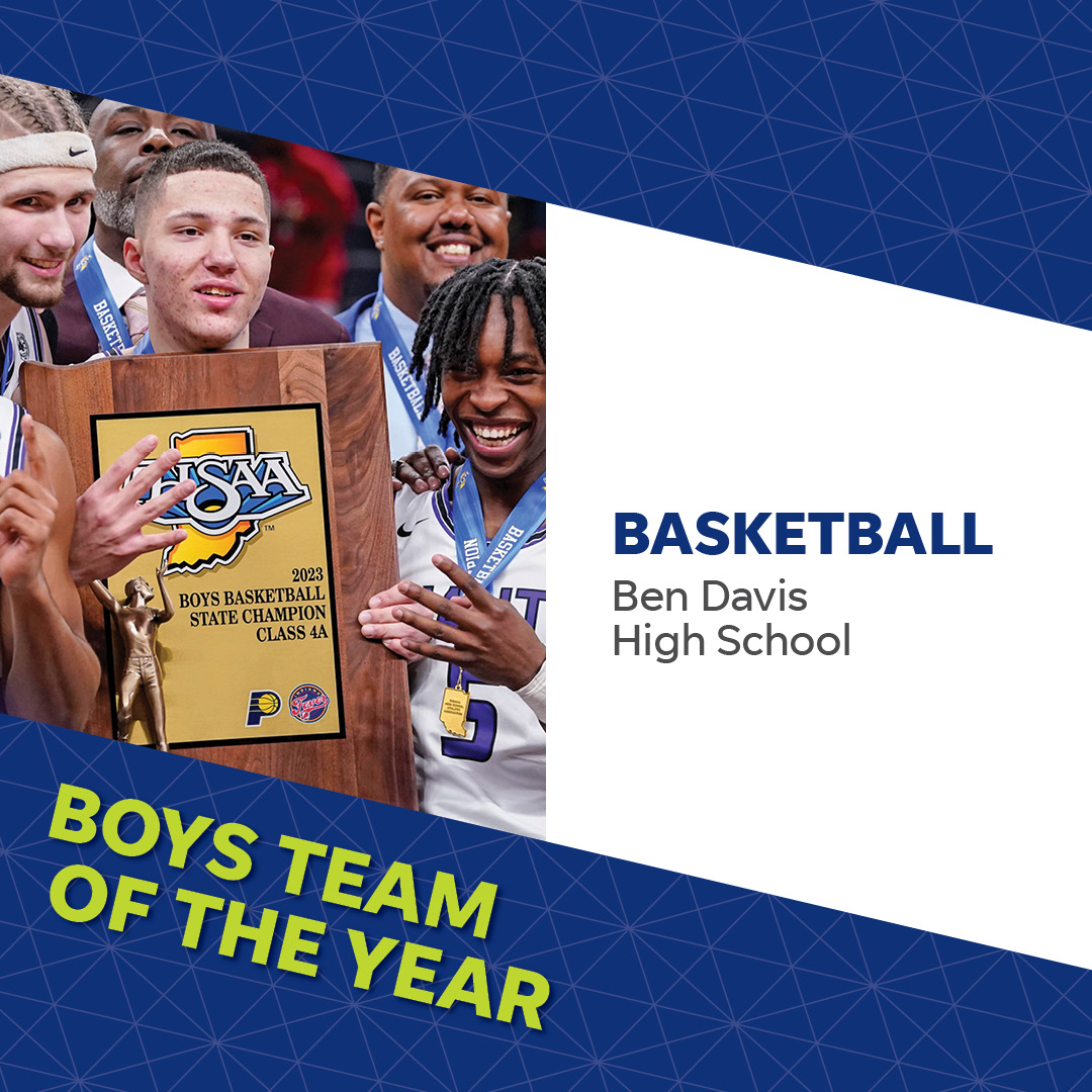 The Ben Davis basketball team was named the state's Boys Team of the Year at the Indiana High School Sports Awards on Wednesday! Big congrats!! tinyurl.com/4rsxe5a9 @BenDavisHS @BenDavisBasket1 @DoughtyZane @coachCarlisle1 @mommamcgowan