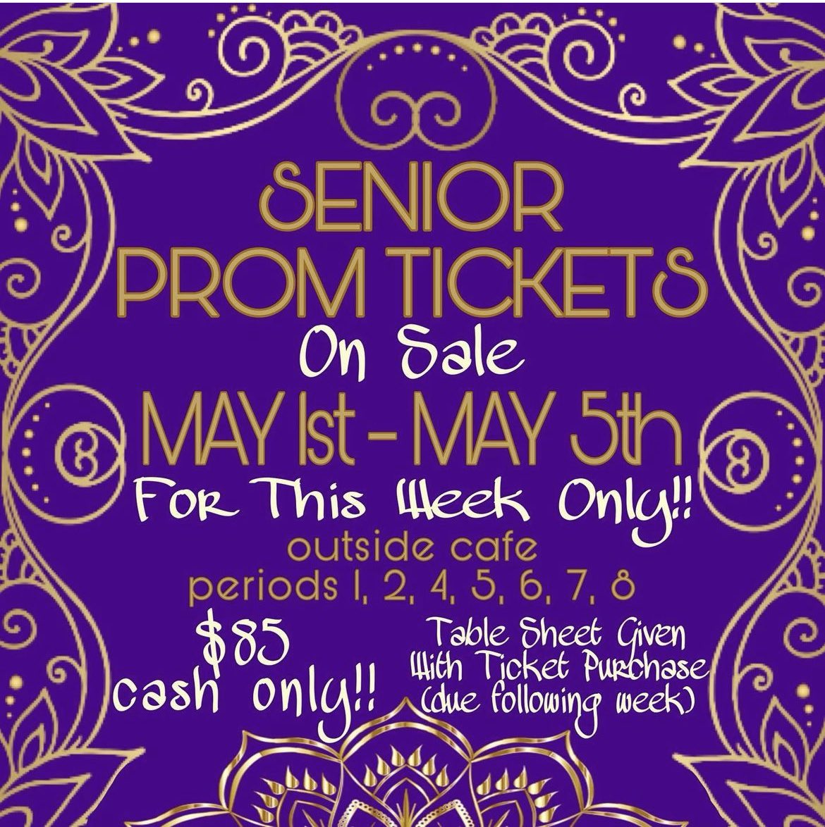 It’s the only time to get your tix.