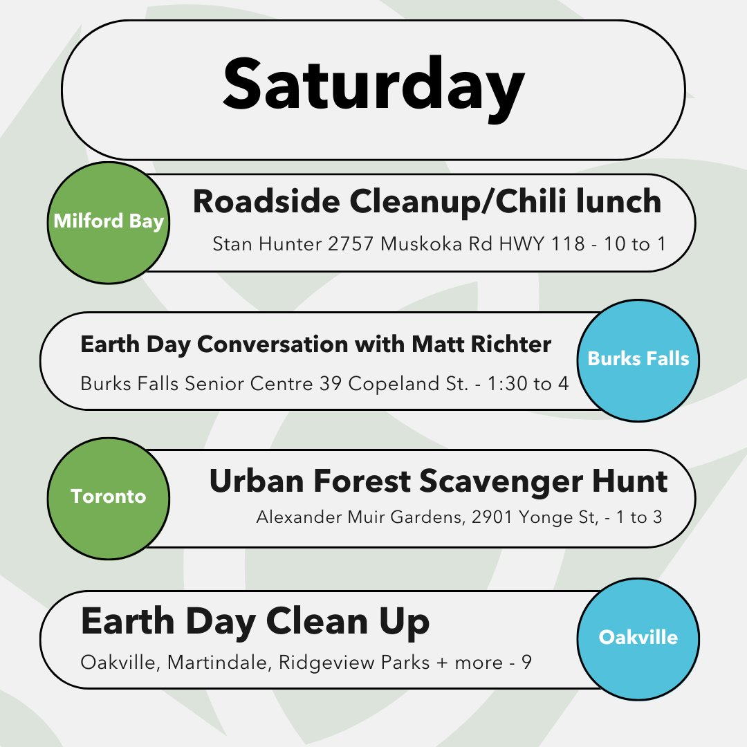 OntarioGreens's tweet photo. Come join us this weekend as Ontario Greens celebrate Earth Day and take part in Yours to Protect weekend!
There are more than 40 events across Ontario. Come out and help protect our green spaces!
#onpoli
#ProtectThePlacesWeLove
#YoursToProtect
#HandsOffTheGreenbelt
#KillBill23 https://t.co/JeD8WlnUnY