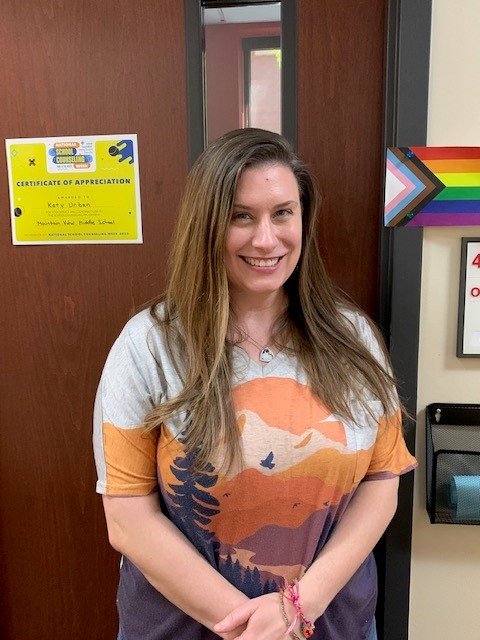 MountainViewMS1's tweet photo. Congratulations to school counselor Katy Urban for being selected as the MV Staff Eagle of the Month! Thanks for all you do to support our students! #cvpride https://t.co/oKwTRRFlUQ