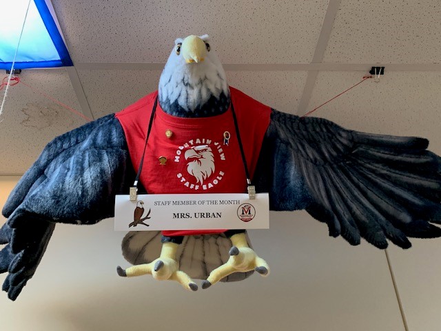MountainViewMS1's tweet photo. Congratulations to school counselor Katy Urban for being selected as the MV Staff Eagle of the Month! Thanks for all you do to support our students! #cvpride https://t.co/oKwTRRFlUQ