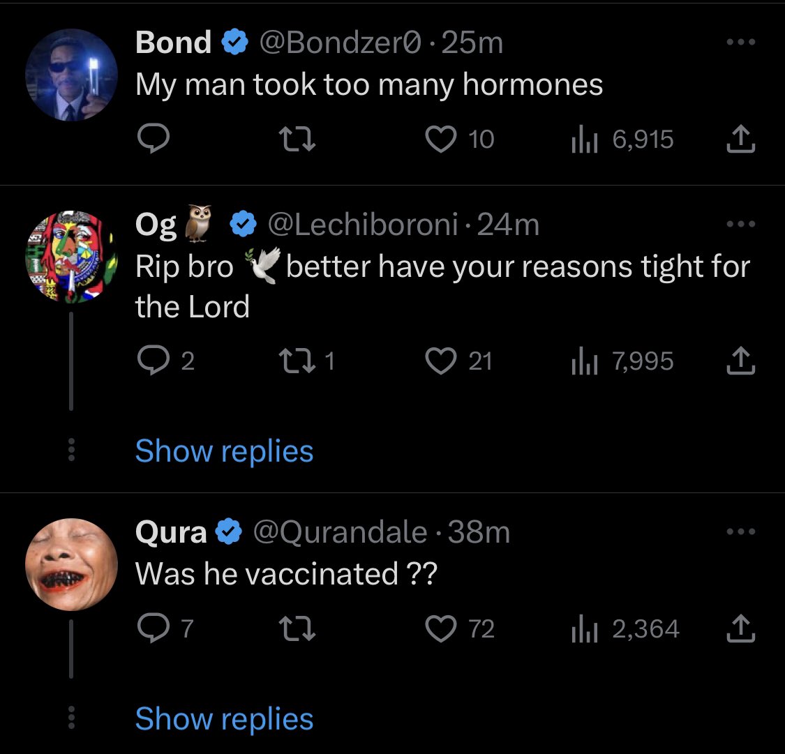 blue_featherz's tweet photo. this is the new Twitter… all these transphobic blue check nerds get top billing https://t.co/Hlu0PzLGyW