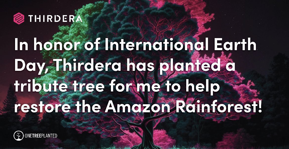 IrmaS_TA's tweet photo. #Thirdera #EarthDay2023 #OneTreePlanted #AmazonRainforest https://t.co/9JiYw8i5pK