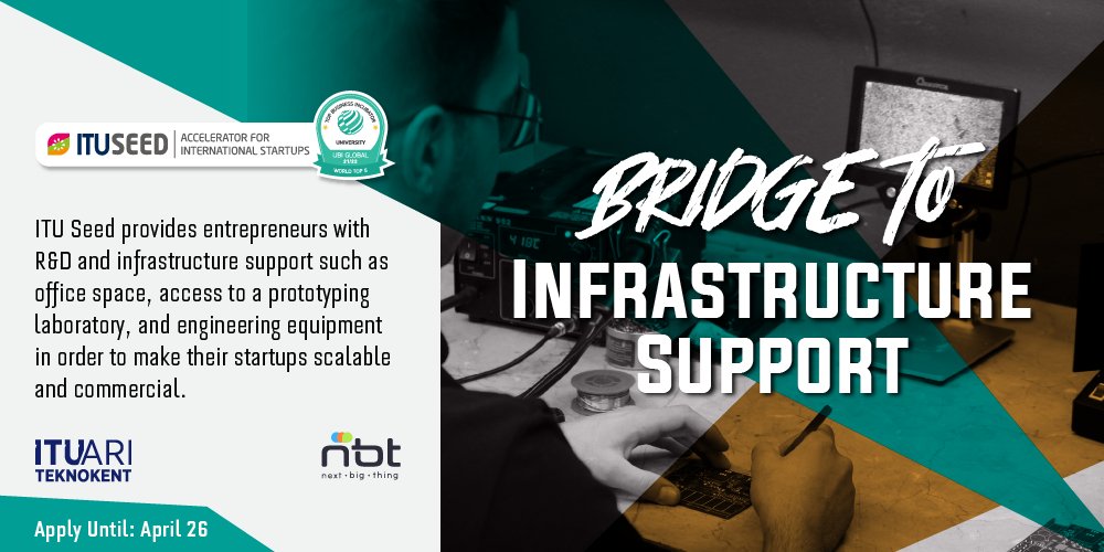 itucekirdek's tweet photo. ITU Seed is bridge to infrastructure support!
We give R&D and infrastructure support such as office, prototyping laboratory, engineering equipment to entrepreneurs to make own startups scalable and commercial.
Apply now! 👉 https://t.co/ctyNcl9ghj
#ITUSeed #Seedpower #Seedenergy https://t.co/2Lyn5AvC0w