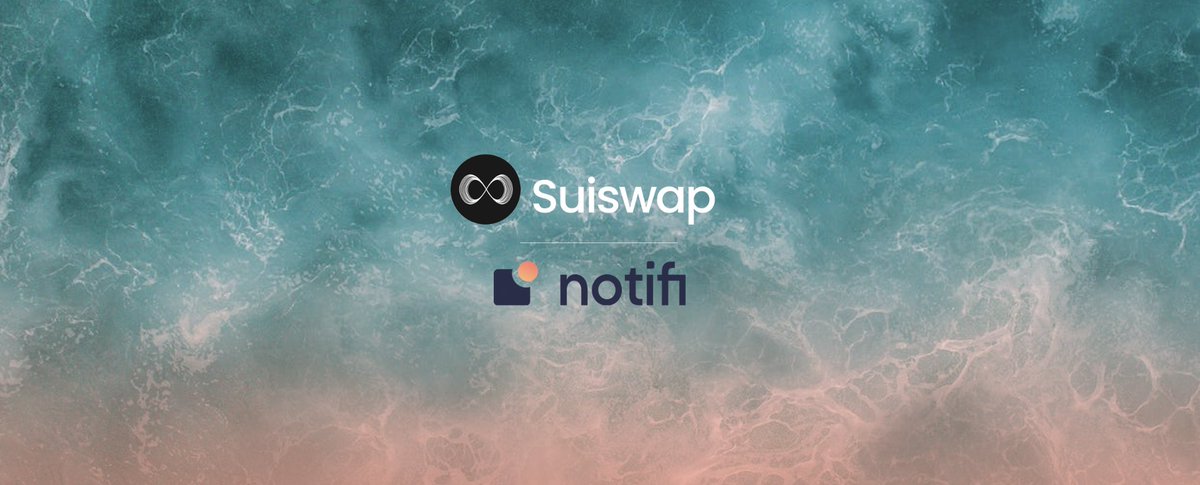 We are excited to be a partner of @NotifiNetwork on the @SuiNetwork . Together, we will build an efficient and user-centric protocol. In the future, we will integrate Notifi's notification system on Suiswap. Stay tuned!