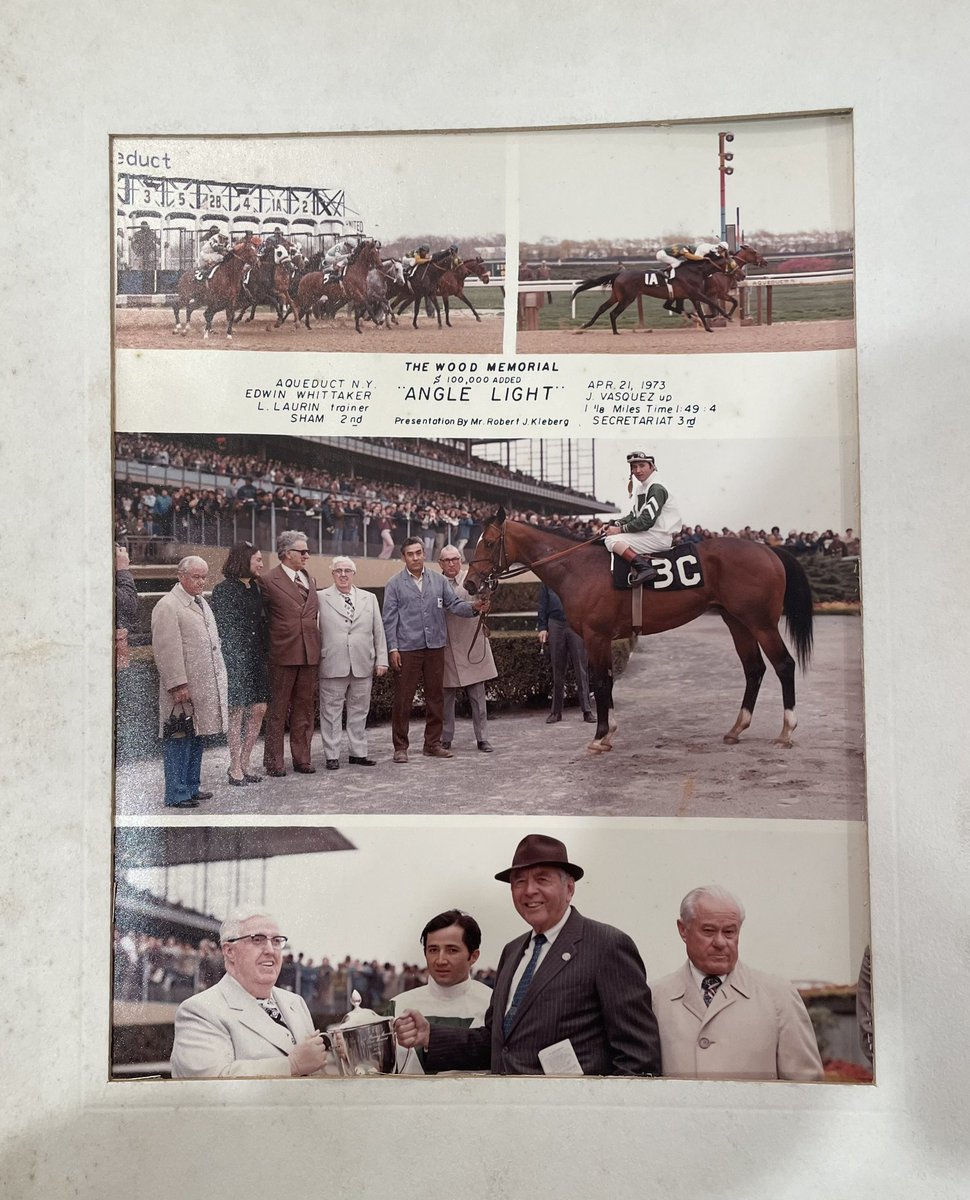 CatesbyClay's tweet photo. It was 50 years ago today Angle Light beat Secretariat and Sham in the Wood Memorial. #KentuckyDerby #Secretariat #Anglelight #WoodMemorial #Sham https://t.co/zeLp4pqVzQ