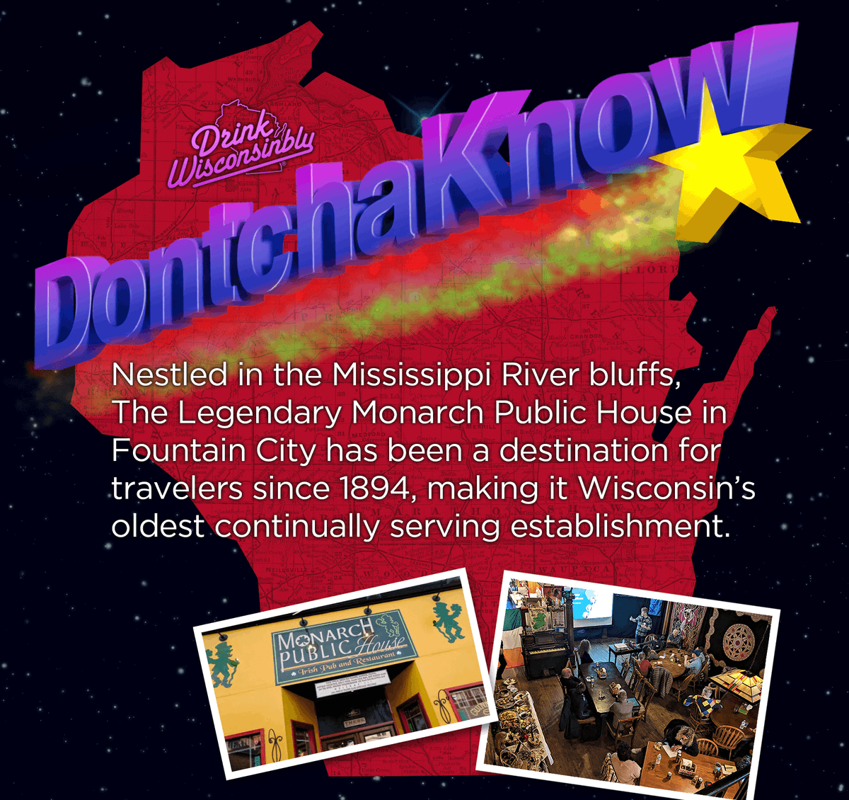 DrinkWi's tweet photo. #DontchaKnow #FridayFunFact #ThinkWisconsinbly @TheMonarchPub https://t.co/XhnhD9n7nI