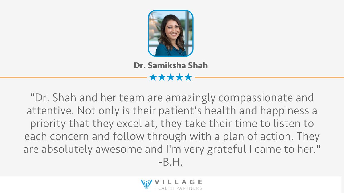 VHPDocs's tweet image. Would you like a physician to tailor a care plan for your specific health needs? Learn how Dr. Shah uses an evidence-based approach to promote better health and schedule your visit at villagehealthpartners.com/dr-shah #FiveStarFriday #ThrivingTogether #NorthTexasFamilyMedicine #PrimaryCare