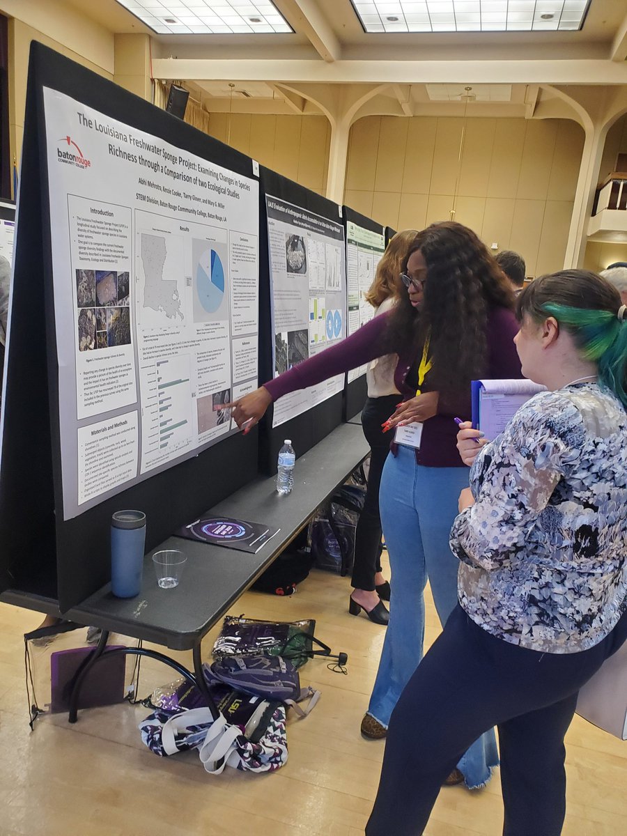 laspongehunters's tweet photo. The LA sponge hunters presented at LSU Discover Day. They did an amazing job! Great work Sponge Hunters!
https://t.co/JSEFTRZSQY
#Freshwatersponges
#spongeresearch https://t.co/FSlqgh2h94