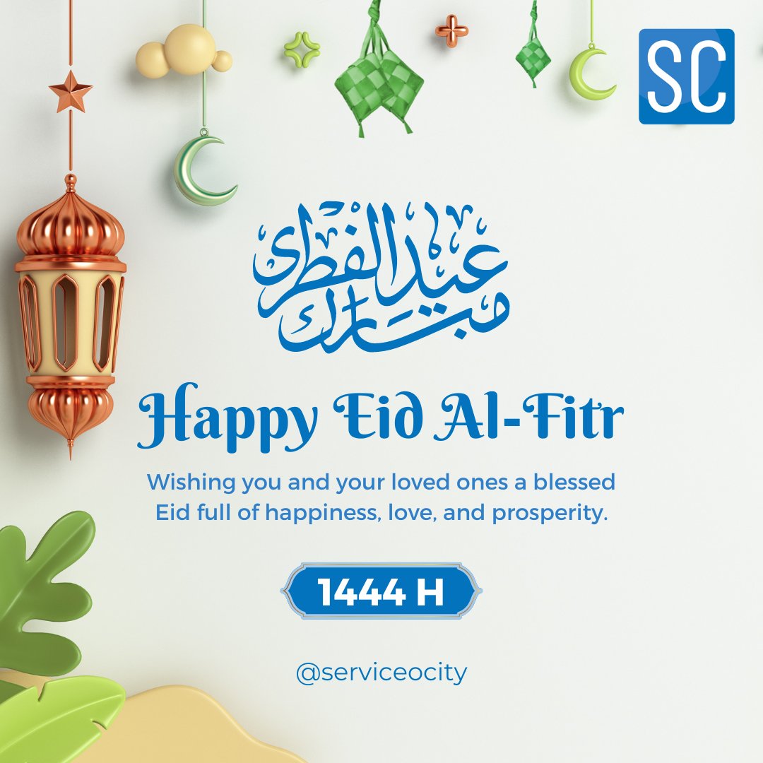 ServiceOCity's tweet photo. #EidMubarak to all our lovely customers! May this special occasion bring you joy, happiness, and peace. Celebrate this Eid in style with our home services, including painting, cleaning, and decoration. Let us take care of your home while you enjoy the festivities https://t.co/q7dAoY6dHs