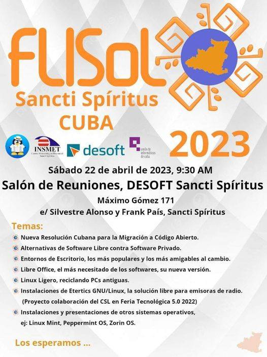 aleysbert81's tweet photo. Festival Latinoamericano de Instalación de Software Libre, sábado 22 de abril de 2023 https://t.co/YQOAKK2AIP