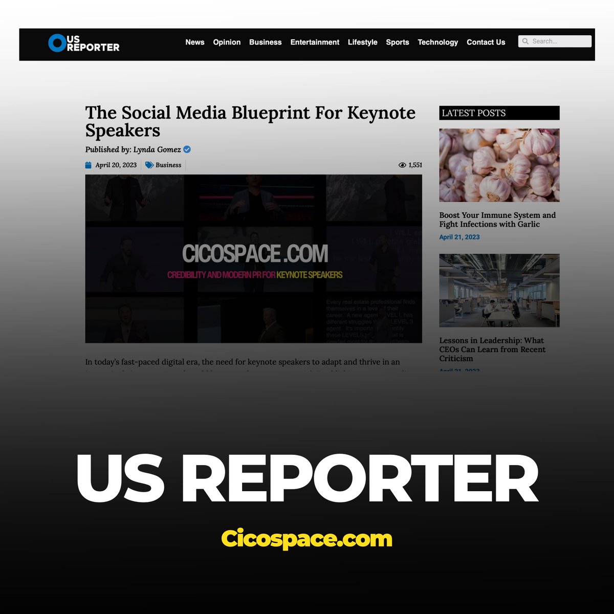 Cicospace is now on US Reporter. Based On The Social Media Presentation We Gave Earlier This Month.

If you the 30 minute presentation like/retweet and I'll send message you. #socialmedia #algo #keynotespeaker #keynote #PublicRelations #cicospace